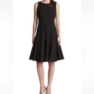 Calvin Klein Sleeveless Pleated A-Line Dress, Black